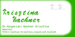 krisztina wachner business card